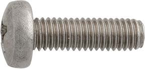 License Plate Attaching Screw Phillips Head 6-1.0 x 20mm Stainless Steel