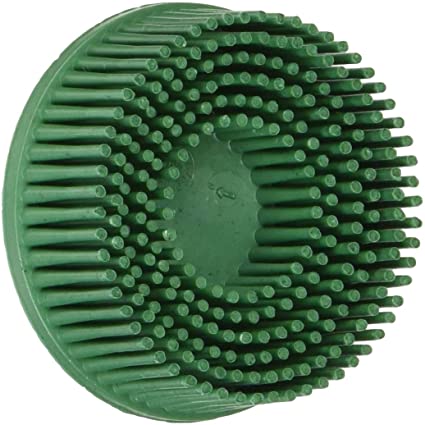 3M 07524 – Scotch-Brite Roloc Bristle Disc, 2 inch  Green 50 Grit