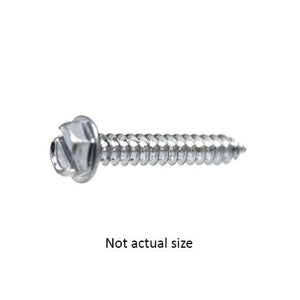 Slotted Hex Washer Head Tapping Screw #10 x 1"