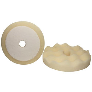 Hi-Buff Foam Heavy Cut Waffle Foam Pad 6" White 2/Pack