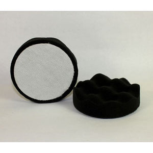 Hi-Buff Foam Polishing Waffle Foam Pad 4" Black 2/Pack