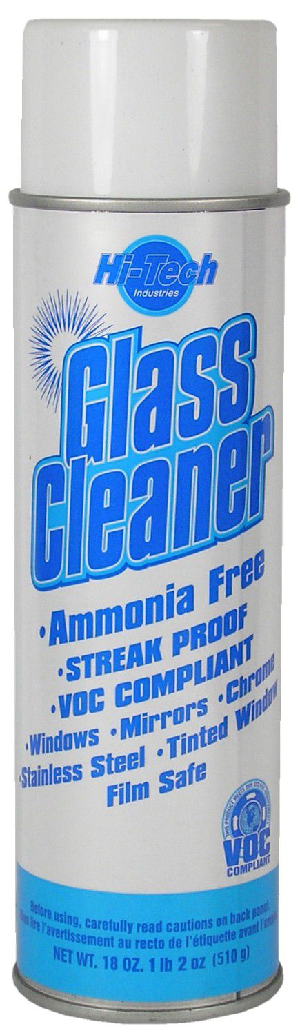 Hi-Tech Glass Cleaner Ammonia & Streak Free 510g Aerosol