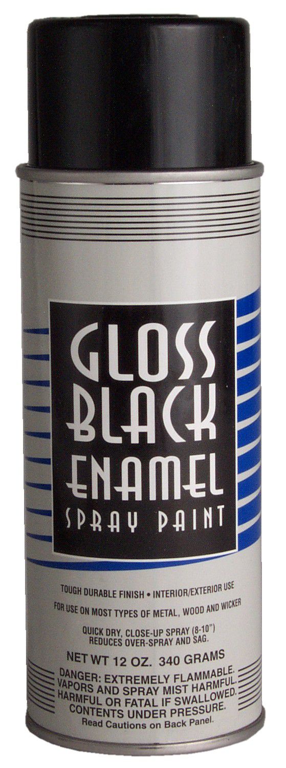 Hi-Tech Gloss Black Enamel Spray Paint Aerosol 12 oz