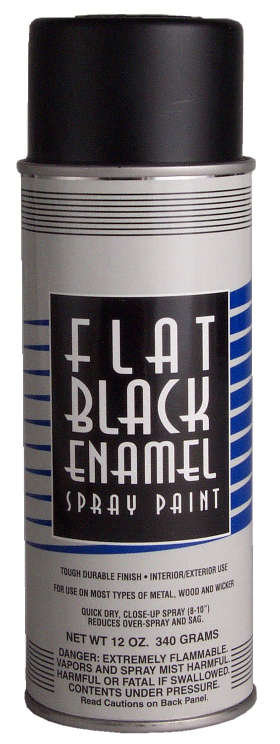 Hi-Tech Flat Black Enamel Spray Paint Aerosol 12 oz