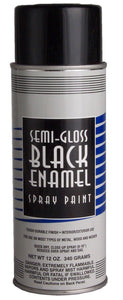 Hi-Tech Semi-Gloss Black Enamel Spray Paint Aerosol 12 oz