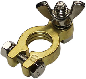 Brass Marine Battery Terminal (Negative) Converts Top Post To Stud