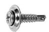 Phillips Oval Head Self Drilling Finishing Screw #8 x 1" Loose Washer Chrome