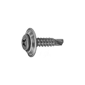 Phillips Oval Head Self Drilling Finishing Screw #8 x 1" Loose Washer Black