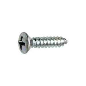 Phillips Oval Head A Tapping Screw #8 x 2" Nickel Plated #6 HD