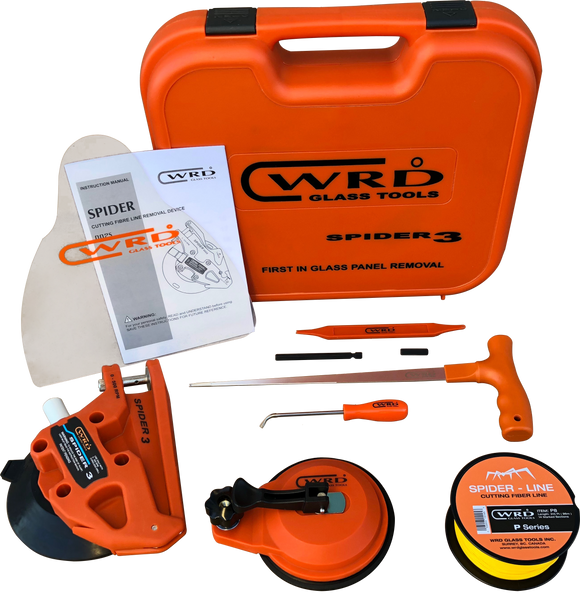 WRD Spider 3 Kit 300K Auto Glass Removal Tool Kit (Black Edition)